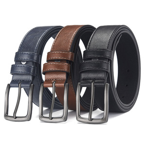 Ceinture décontractée en cuir véritable avec boucle ardillon en alliage pour hommes – Vente en gros - Product Image 3