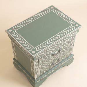 Mother of Pearl Inlay Wooden Side <b>Table</b> Handcrafted Floral Pattern MOP Accent <b>End</b> <b>Table</b> Luxury - Product Image 3