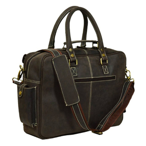 Mochila de Viaje Clásica, Maletín de Trabajo de Cuero con Múltiples Bolsillos, Cierre de Cremallera y Broche, Unisex, Gran Capacidad, Bolsa Organizadora - Product Image 2