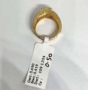 Bague de fiançailles élégante pour femme avec diamant solitaire naturel, or massif 14 carats plaqué rhodium, certifiée IGI, couleur HI, VS, bijoux de luxe - Product Image 2