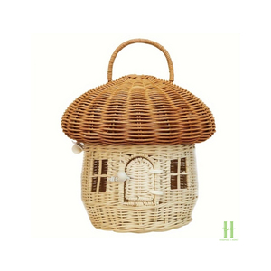 Cesta de Almacenamiento de Ratán Natural Hecha a Mano, con Tapa, Cesta de Juguetes Tejida para Habitación Infantil, Decoración del Hogar, Personalizable - Product Image 3