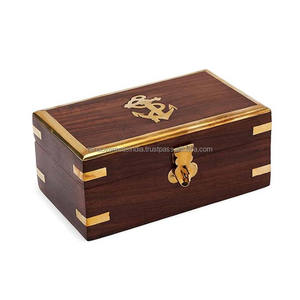 Organisateur de bijoux en bois écologique Offre Spéciale avec conception élaborée d'incrustation en laiton parfait pour collier Bracelet boucle d'oreille et plus - Product Image 3