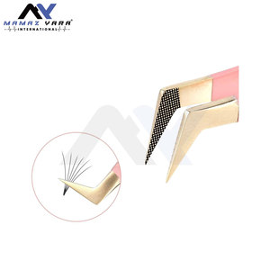 Pince à cils à pointe en fibre, poignée diamant, forme en L, pour volume intense, cils en vison, couleur personnalisée - Product Image 2