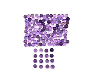 Natural Amethyst Round Cabochon Loose Gemstone Lot 4-<b>10</b> MM 100 CT Amethyst Gemstone For Jewelry Making - Product Image 6