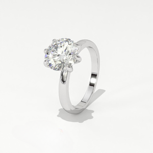 Anillo Solitario Aarinya Vintage con Diamante Cultivado en Laboratorio de 2.7ct, Certificado IGI, Clásico Arquitectónico, Engaste de Corona de 6 Puntas, Plata 925 - Product Image 2
