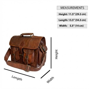 Porte-documents vintage en cuir véritable pour homme — Sac à bandoulière et sacoche décontractée pour appareil photo, idéal pour les voyages - Product Image 6
