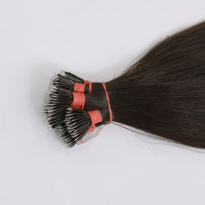 Extension de cheveux naturels vierges anneaux Nano humains russes 24 pouces extensions de cheveux anneau Nano russe européen noir - Product Image 2