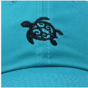Casquette de baseball turquoise avec broderie tortue sur le panneau avant, 6 panneaux, réglable, snapback, unisexe, décontractée, pour le printemps et l'été - Product Image 4