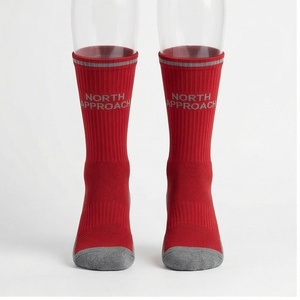 North Approach Crew <b>Socks</b> Red Breathable <b>Running</b> <b>Socks</b> for Adults Spring Season - Product Image 1