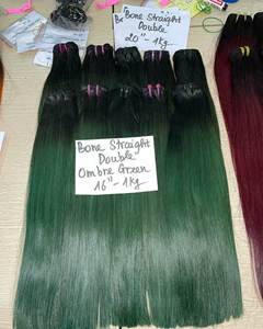 Extensiones de cabello virgen recto de hueso de lujo sin enredos, cabello vietnamita crudo puro, pelucas con cierre de encaje de trama doble dibujado, proveedor - Product Image 2