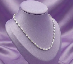 Luxury Moissanite Tennis <b>Necklace</b> Elegant Diamond Look Hip Hop Jewellery Iced Out Chain <b>Statement</b> Jewelry Gift - Product Image 1