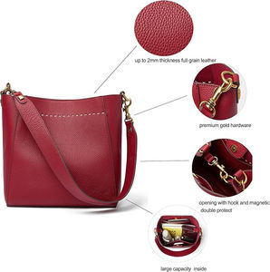 Sacs fourre-tout en cuir à large bandoulière détachable pour femmes, sac à bandoulière de créateur et sac à main tendance combinés, mode haut de gamme - Product Image 5