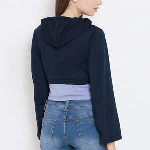 เสื้อฮู้ดดี้ผู้หญิงสีสันตามสั่ง แบบลำลอง แขนยาว มีเชือกผูก คอวี ใส่ได้ทั้งฤดูใบไม้ร่วงและฤดูหนาว เป็นมิตรต่อสิ่งแวดล้อม - Product Image 3