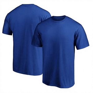 T-shirt pour homme bleu roi à manches courtes, col rond, coupe classique, en jersey de coton, couleur unie, tricoté, teint uni, design vierge - Product Image 1