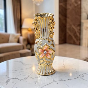Traditional <b>Red</b> Gold Porcelain <b>Vase</b> Enamel Glaze Tabletop Decor 8-16 Inches Exquisite Durable Chinese New Year - Product Image 5