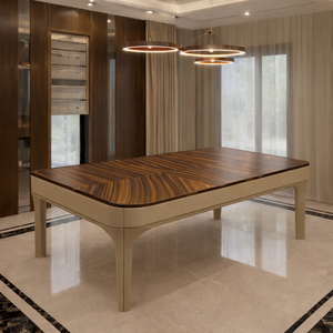 Mesa de Billar Convertible Negroni con Tablero de Pizarra y Tapa para Comedor, Superventas, Tapizada en Cuero, Convertible en Mesa de Comedor y Billar - Product Image 2