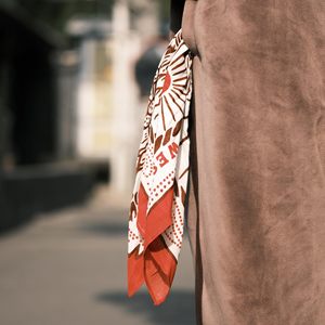 Breathable 100% Cotton Custom Block Printing Fabric Bandana <b>Stitch</b> Hem Head Cover Scarf Pocket Square Custom Size Unisex Scarves - Product Image 4