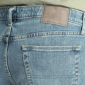 Men High Waist Straight Fit Denim <b>Cargo</b> Pants Soft Cotton Casual Summer Bottoms OEM Manufacturer Wholesale Luxury Blue - Product Image 6