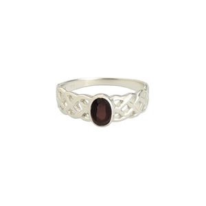 Celtic Style <b>Garnet</b> Fashion <b>Ring</b> 2.4 Grams Weight - Product Image 2