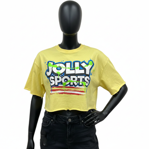 T-shirt court pour femme en jersey de coton premium, toucher doux, style court, impression sérigraphiée, respirant - Product Image 1