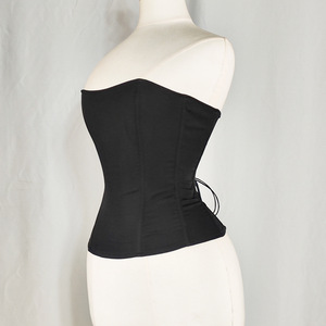 Urban Party <b>Leather</b> Shapers <b>Corsets</b> <b>Top</b> with 10 Steel Bones Bustier <b>Black</b> Tie-Up Overbust <b>Corset</b> Breathable Medium Control Level - Product Image 4
