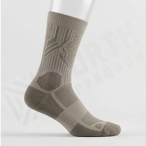 Athletic <b>Knee</b> <b>High</b> <b>Socks</b> Breathable Moisture Wicking Running Support Solid Color Spandex Polyester Knitted for Adults Summer - Product Image 3