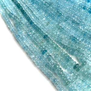 Cuentas Redondas de Aguamarina Natural AAA+ de 4-8 mm, Cuentas de Piedras Preciosas de Aguamarina Azul, Hilo de 16 Pulgadas, Cuentas de Aguamarina Redondas - Product Image 3