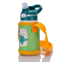 BORGE Kids Thermos Mug Baby Duck Billed Straw 316 Frasco de vacío de acero inoxidable 400ML Niños Thermos Botella de agua