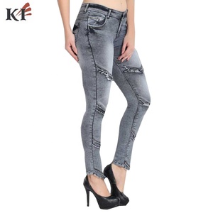 Service OEM - Jeans en denim pour femmes, respirants, séchage rapide, écologiques, coupe droite, couleur personnalisée, prix d'usine en gros, États-Unis - Product Image 5