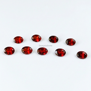 Granat rouge naturel du Mozambique, forme ovale, taille ovale de 3x5mm à 7x5mm, pierre précieuse à facettes, granat en vrac, lot en gros pour usine de bijoux - Product Image 3