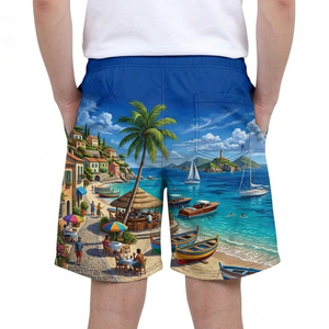 Quick Dry Breathable Casual Short <b>Mens</b> Beach Swim Shorts Plus Size Printed Waterproof Swim <b>Trunks</b> for <b>Men</b> - Product Image 3