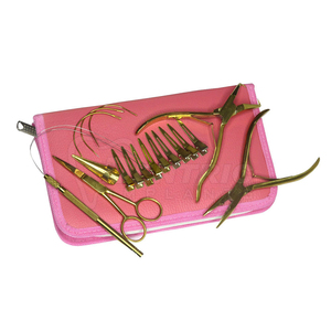 Kaamir Instruments Professional Eco-Friendly Stainless Steel Hair Extension <b>Tool</b> Kit Heat Connector Wand <b>Silicone</b> Lined Micro - Product Image 1