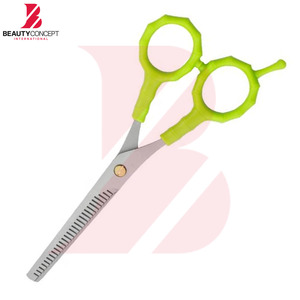 กรรไกรซอยผมด้ามพลาสติกสีเขียว รูปทรงตามหลักสรีรศาสตร์ ราคาดีที่สุด บริการ OEM ODM สำหรับร้านเสริมสวยมืออาชีพ - Product Image 6