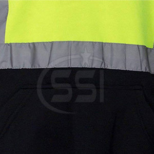 Sudadera de Seguridad para Trabajo en Exteriores con Alta Visibilidad en Condiciones de Poca Luz, ANSI Clase 2, Impermeable, Térmica y Cálida, para Construcción en Invierno - Product Image 4