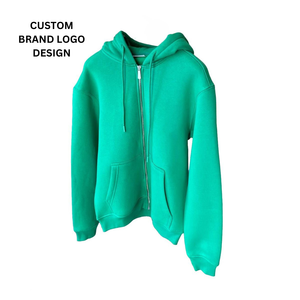 Jersey con estampado gráfico y logotipo personalizado, Sudaderas con cuello redondo de lana sólida, pantalones de chándal con capucha, ropa de invierno para hombre, sudadera OEM con cremallera - Product Image 3