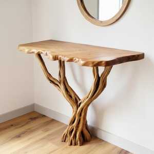 Natural Wood <b>live</b> <b>edge</b> entry way <b>table</b> handcrafted solid wood side <b>table</b> decor furniture Drift wood console <b>table</b> home decotable - Product Image 5