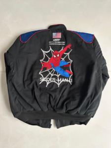 Veste bomber à manches longues pour homme Next Garments, motif Spider-Man, col universitaire, bordure rayée, fermeture éclair - Product Image 5