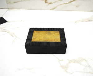 Caja de almacenamiento con incrustaciones de latón de madera hecha a mano de lujo personalizada forma rectangular al por mayor para almacenamiento y decoración de joyas - Product Image 6