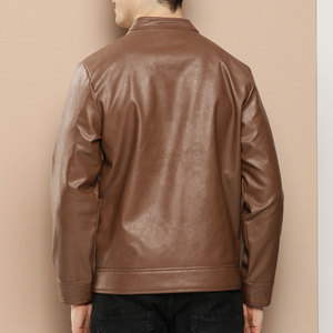 Cheap Price Comfortable Vintage Style Leather <b>Jacket</b> Premium Quality Cowhide Original 100% Genuine Leather Linen Lining for Men - Product Image 2