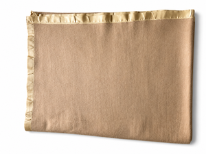 Premium Camel Color Woolen Blanket Single Bed | Soft Warm Winter Blanket with Satin Border - Product Image 3