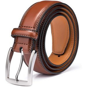 Ceinture en cuir véritable pour homme, ceinture de costume de luxe réglable, ceintures en cuir véritable du Pakistan. - Product Image 1