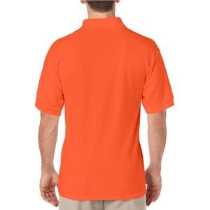 OEM Custom Logo <b>3</b>-Button for Polo Shirt Moisture Wicking Adult Athletic Jersey Solid Orange Short Sleeve Jersey with Custom Logo - Product Image 3