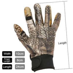 Gants de tir camouflage imperméables pour hommes, avec doigts rabattables, pour la chasse et la pêche, avec grip antidérapant et poignet réglable - Product Image 4