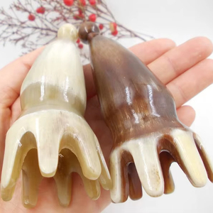 <b>Hand</b> Crafted Natural fine Buffalo horn handmade horn comb gift presents for wife Boutique <b>Massage</b> Scalp Brush Dandruff Health - Product Image 1