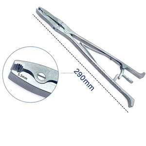 คีมจับแท่งเหล็กสแตนเลสสำหรับศัลยกรรมกระดูก WORLD PRECISION SURGICAL WPS-RHF-01 พร้อมที่ตัดหมุดกระดูก ขนาด 290 มม. 5.5 มม. ใช้ซ้ำได้ ได้รับมาตรฐาน CE - Product Image 1