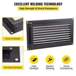 Griglia di Ventilazione per Fondamenta 16 x 32 Pollici, Nera, Montata a Parete, Riduce i Danni e il Rischio di Alluvione - Product Image 5