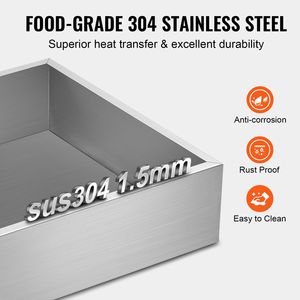 Pentola Industriale da 17,5 Galloni con Evaporatore Piatto e 1 Valvola per 3 Metodi di Riscaldamento, Capacità 254 Tazze da 8,8 oz per Sciroppo d'Acero - Product Image 3