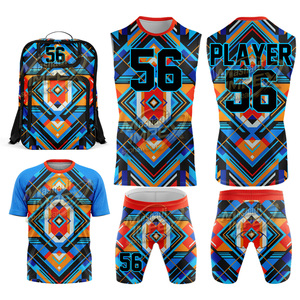 Ensembles d'uniformes de football 7 contre 7 personnalisés de haute qualité pour équipes de football américain jeunesse, technique de sublimation, pour matchs 7v7 - Product Image 1
