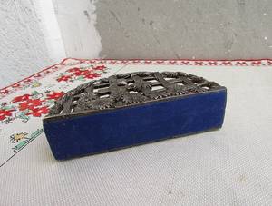 Vintage Ornate Metal Napkin Holder, <b>Retro</b> Table <b>Decor</b> - Product Image 4