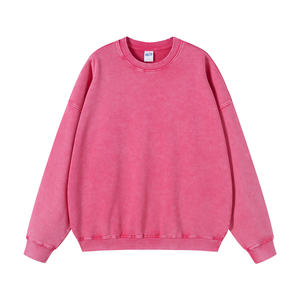 Hoodie en coton vintage délavé sur mesure pour fabricants de vêtements, coupe ample, 120 g/m², brodé, taille XL, uni, doublé pour l'hiver - Product Image 5